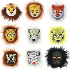 animal masks feather