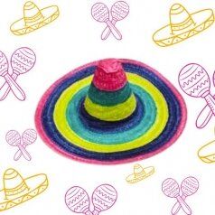 כובע סומבררו מקסיקני  - 