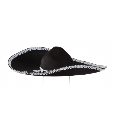 כובע סומבררו מקסיקני שחור
